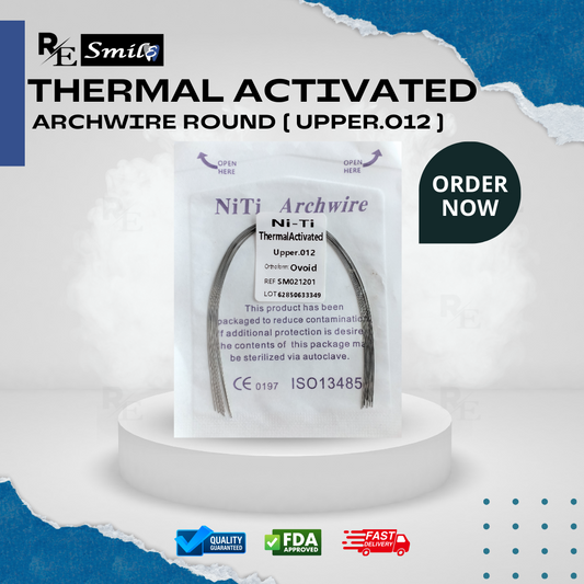 Niti archwire thermal activated ovoid round