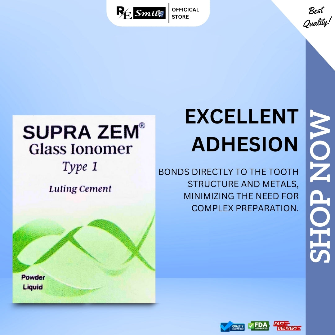 Supra zem glass ionomer luting cement type 1