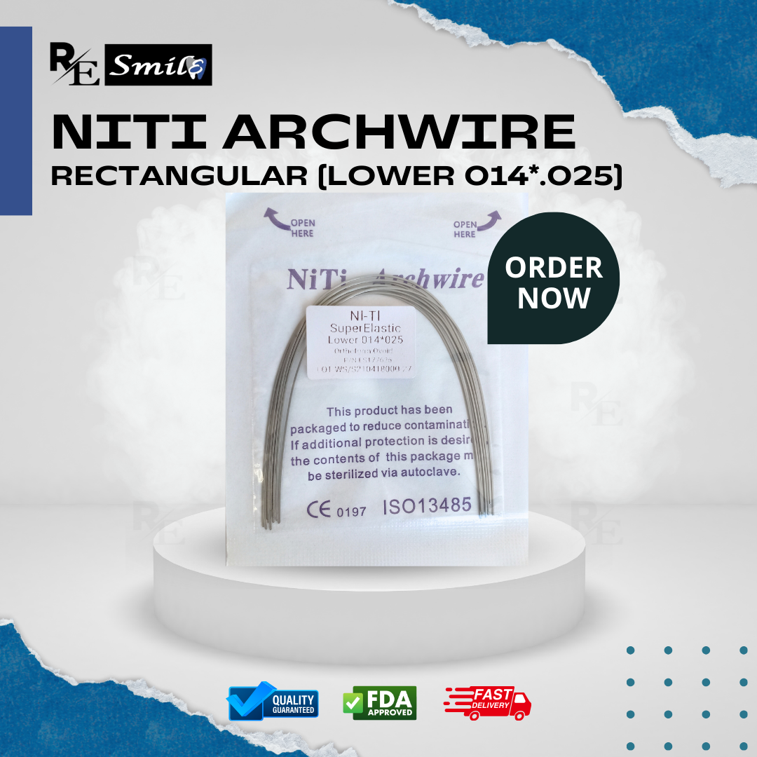 Niti archwire super elastic ovoid rectangular