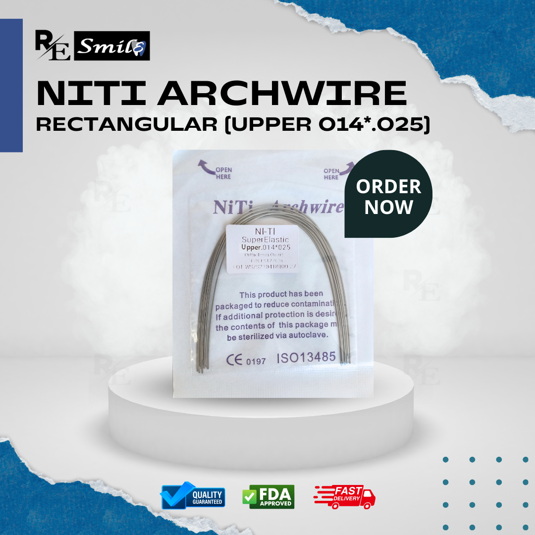 10-Pack Dental NITI Arch Wires - Super Elastic Round & Rectangular Wires In Ovoid/Natural Shape For Orthodontics