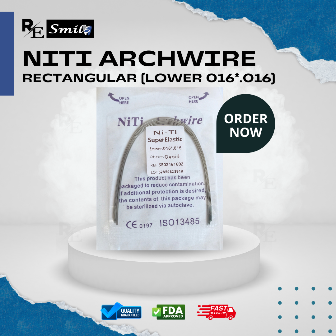 Niti archwire super elastic ovoid rectangular