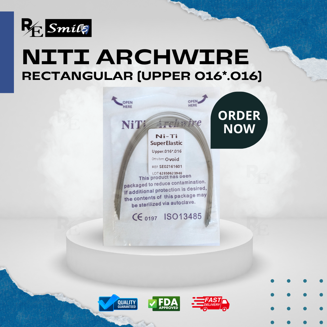 Niti archwire super elastic ovoid rectangular