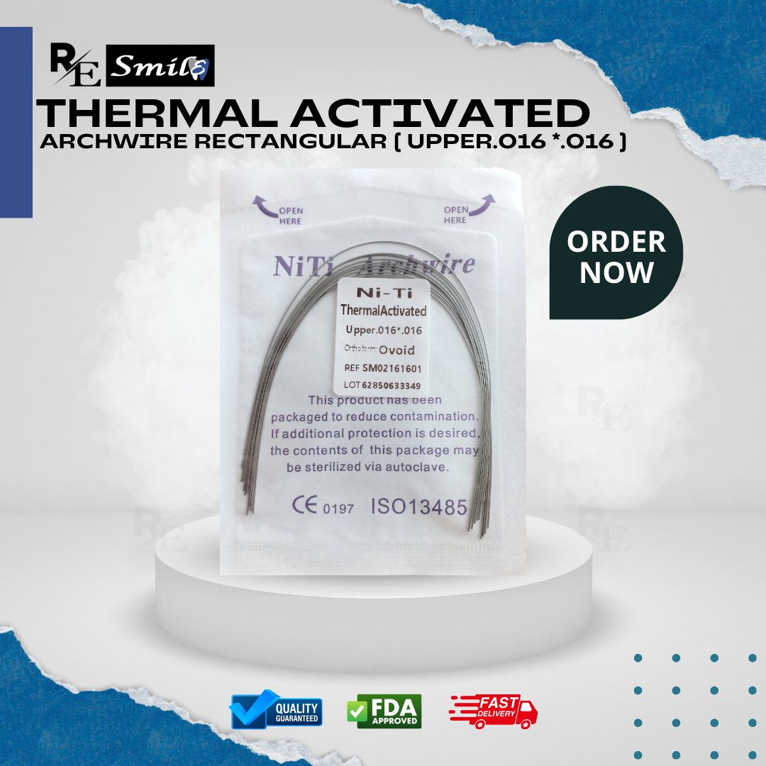 Niti archwire thermal activated ovoid rectangular