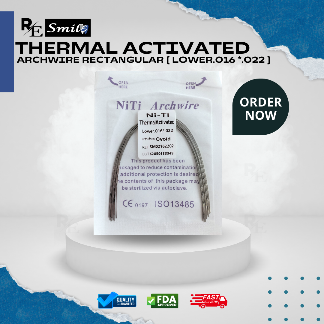 Niti archwire thermal activated ovoid rectangular