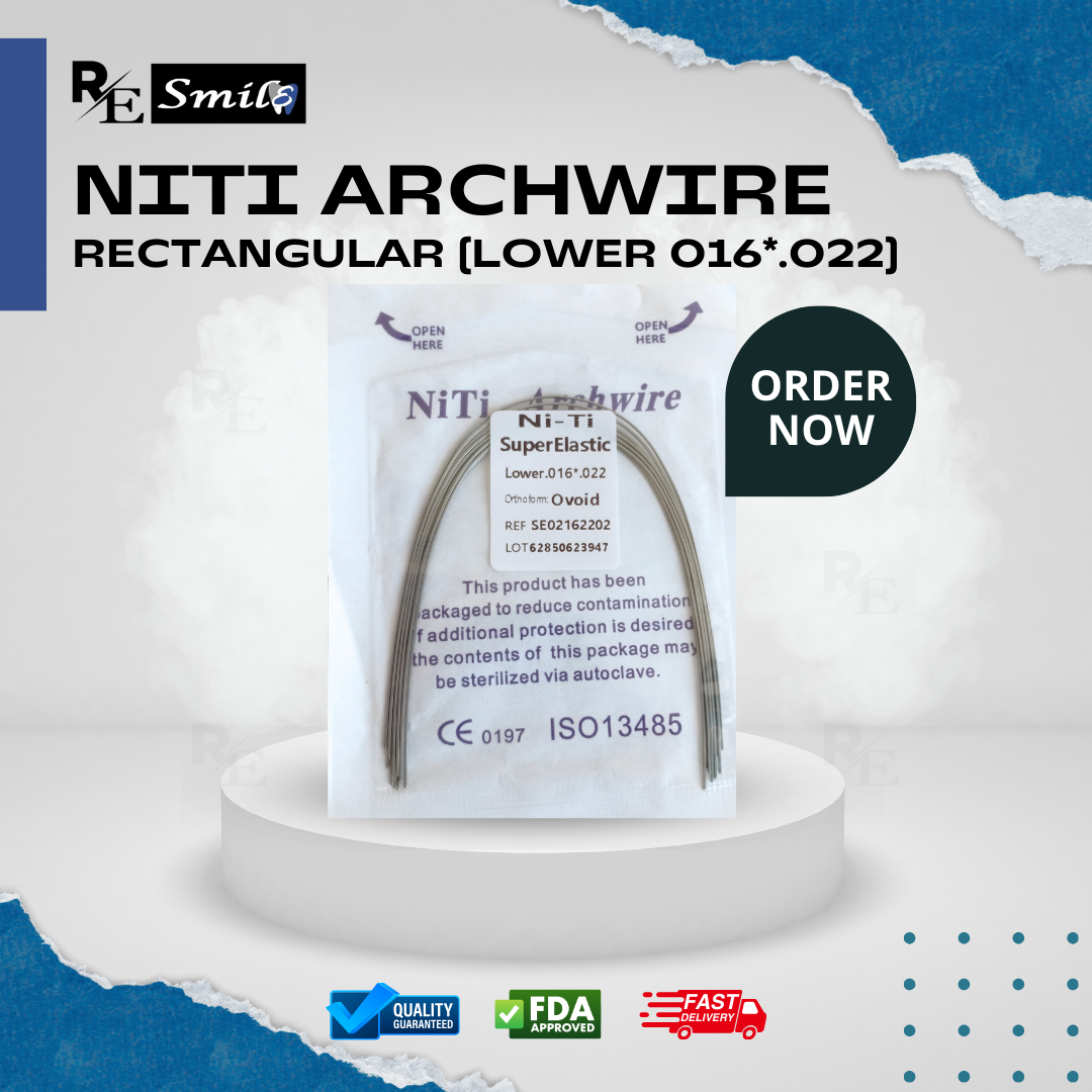 Niti archwire super elastic ovoid rectangular