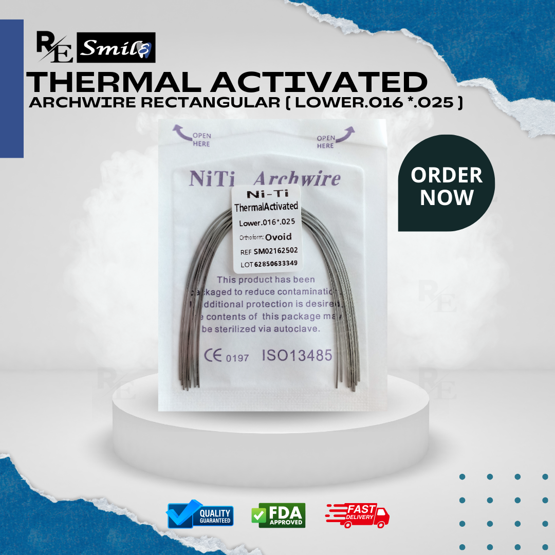 Niti archwire thermal activated ovoid rectangular