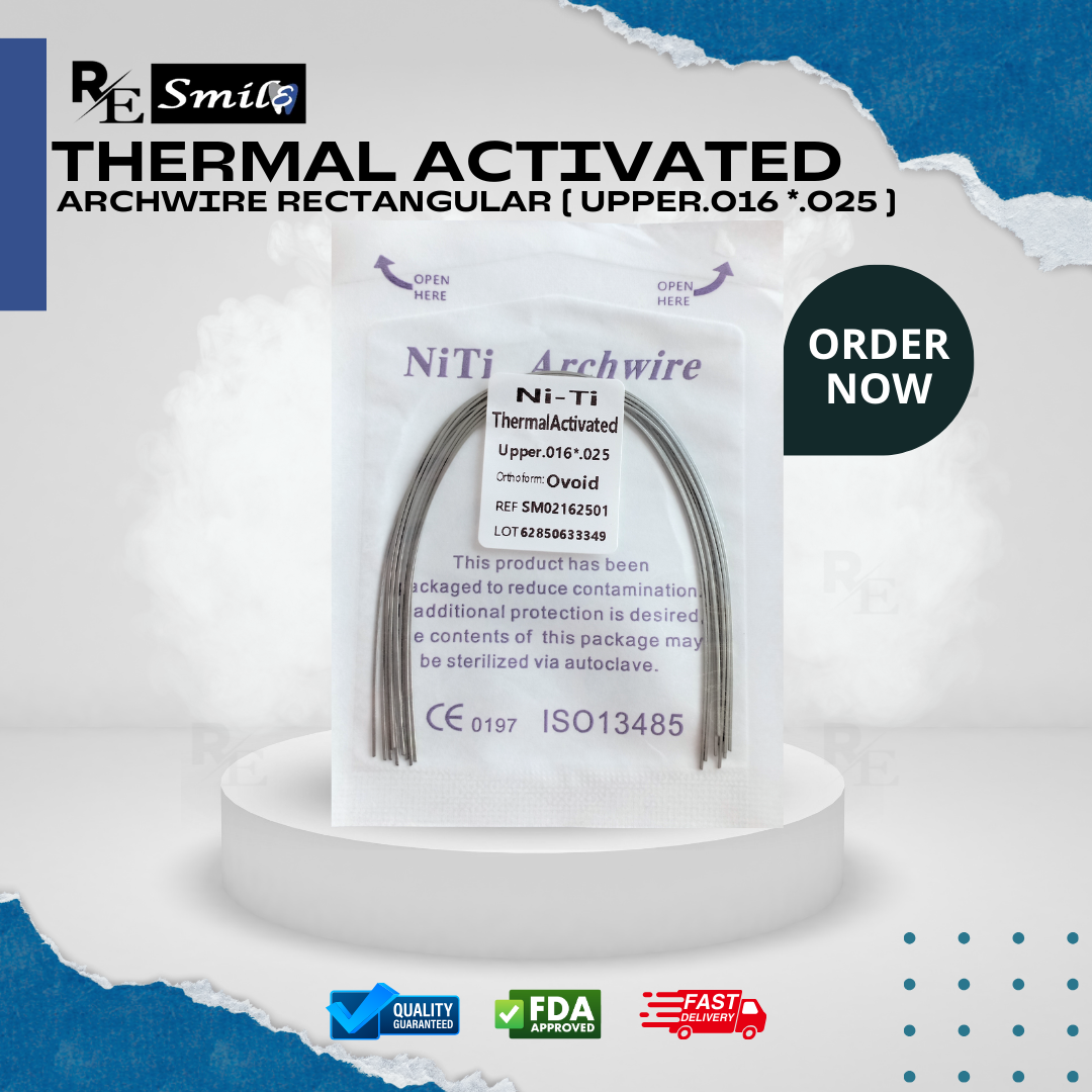 Niti archwire thermal activated ovoid rectangular
