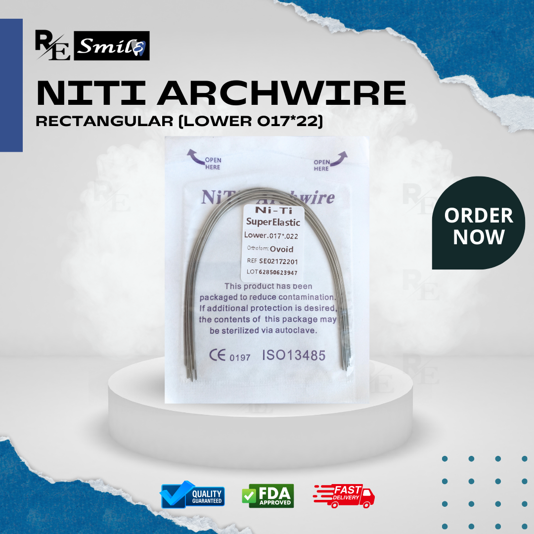 Niti archwire super elastic ovoid rectangular