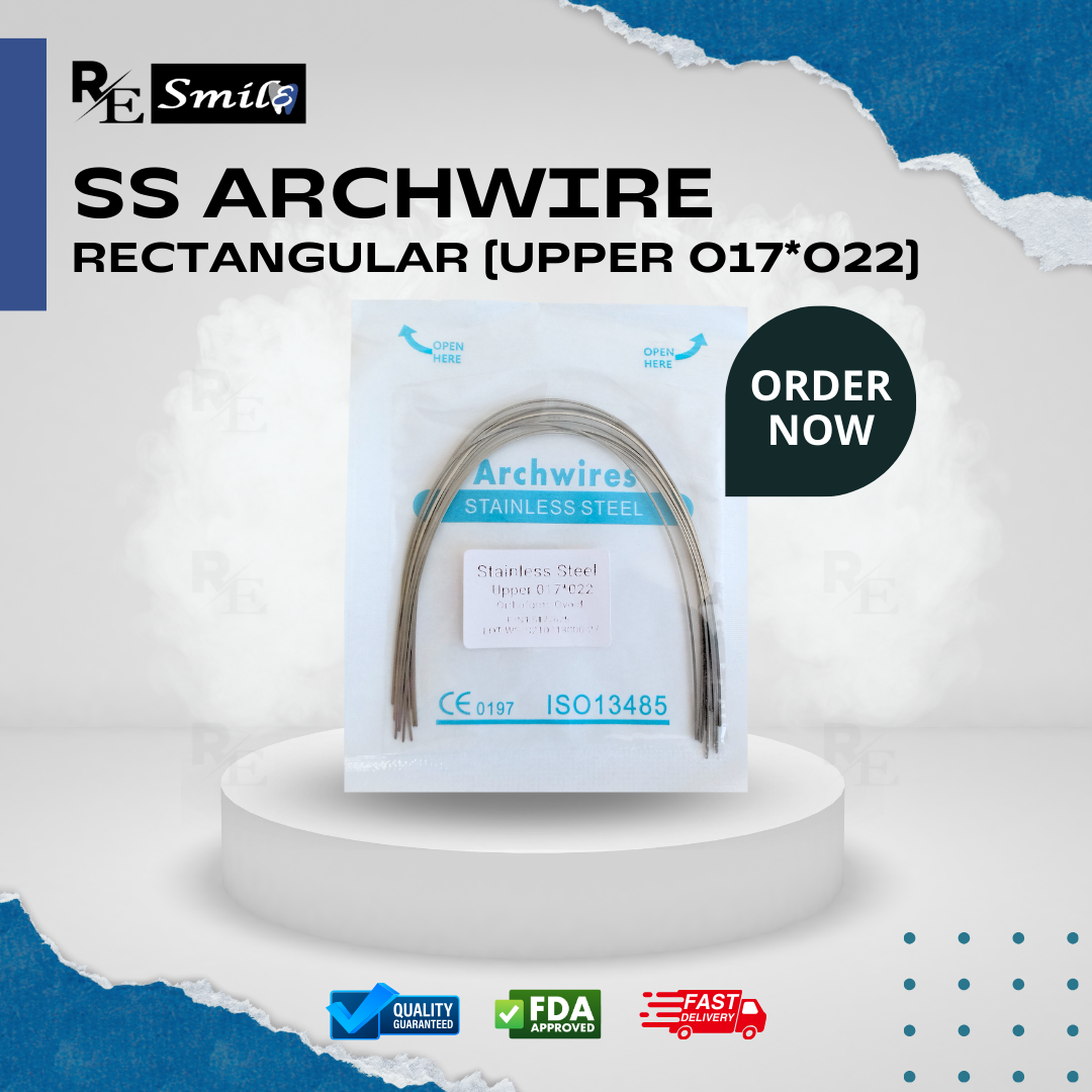 Stainless steel archwire ovoid rectangular