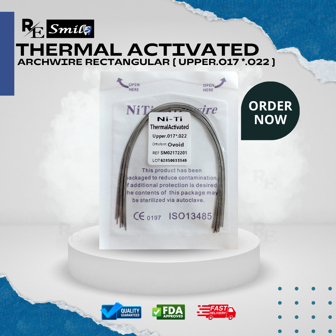 Niti archwire thermal activated ovoid rectangular