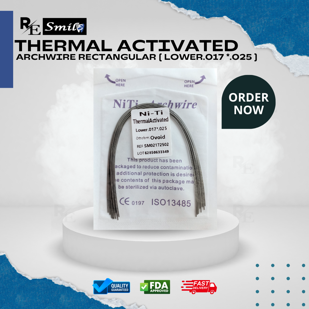 Niti archwire thermal activated ovoid rectangular