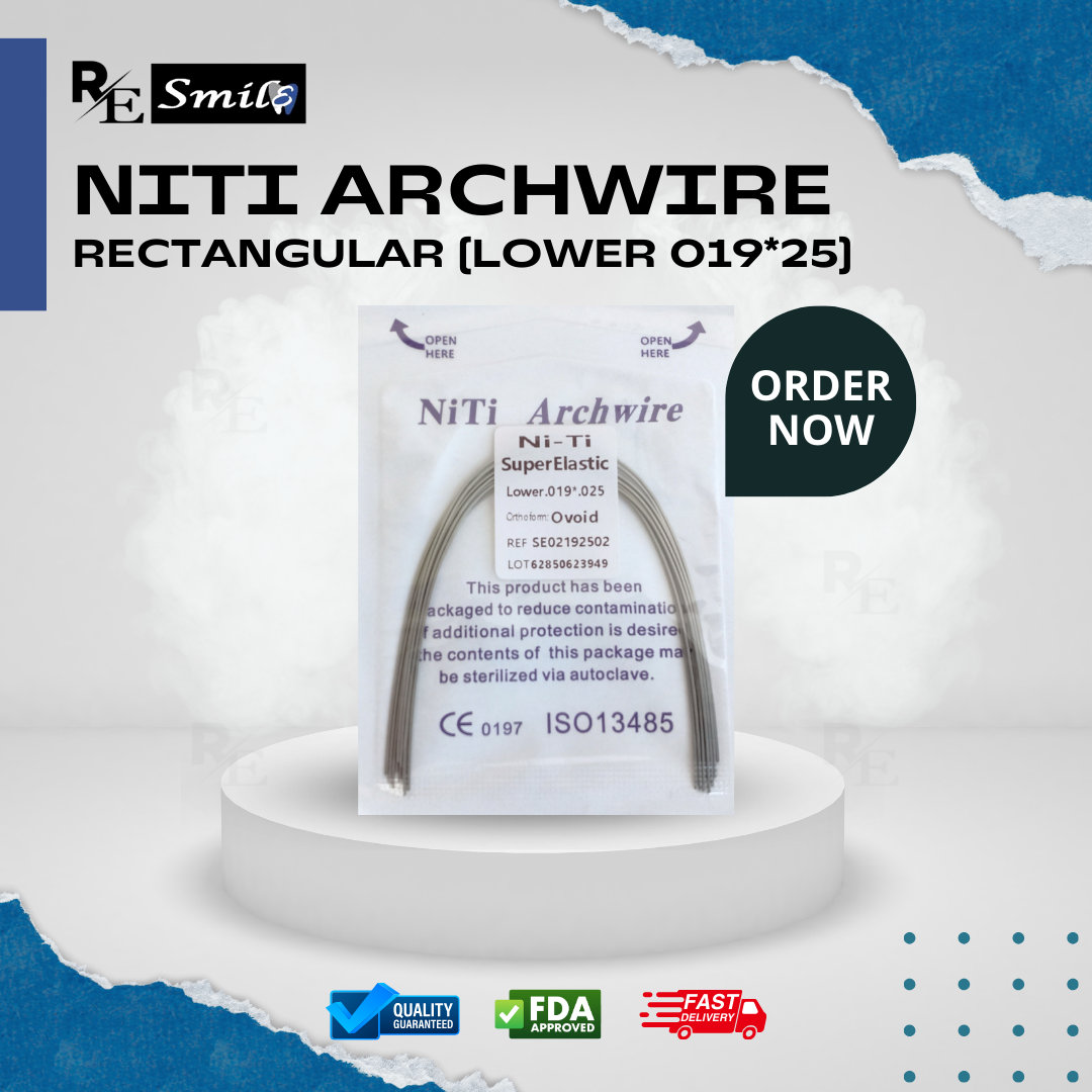 Niti archwire super elastic ovoid rectangular
