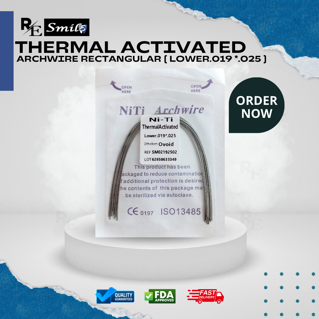 Niti archwire thermal activated ovoid rectangular