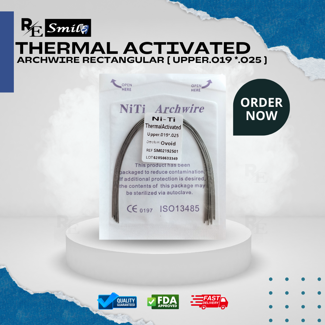 Niti archwire thermal activated ovoid rectangular