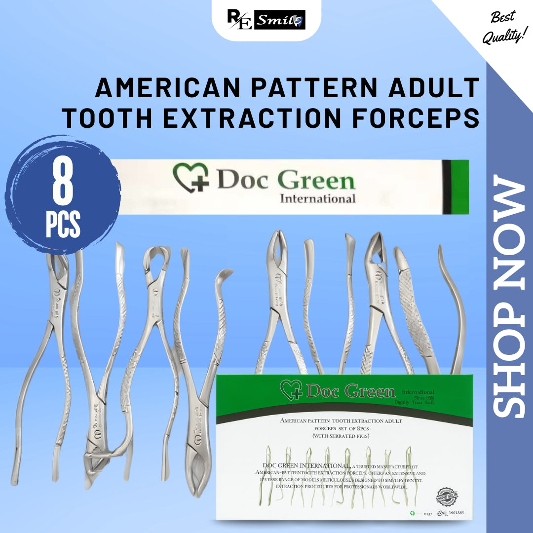 American Pattern Adult Tooth Extraction Forceps (8pcs)