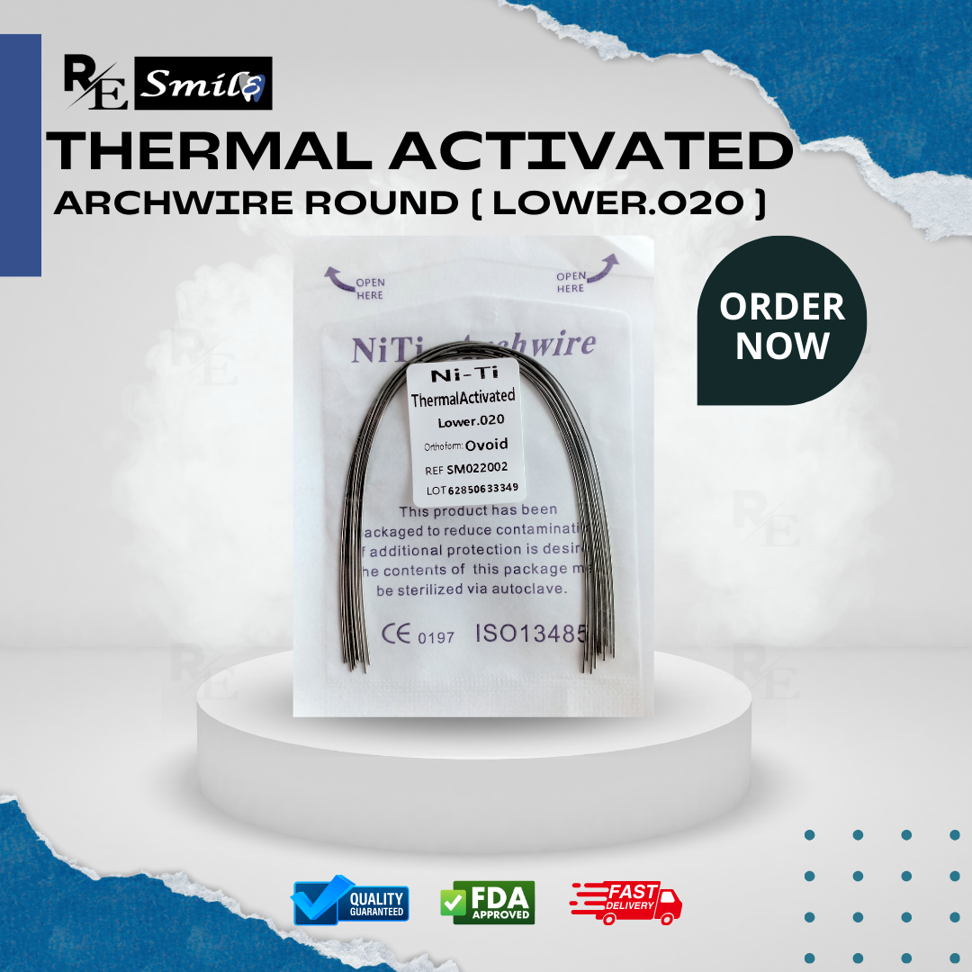 Niti archwire thermal activated ovoid round