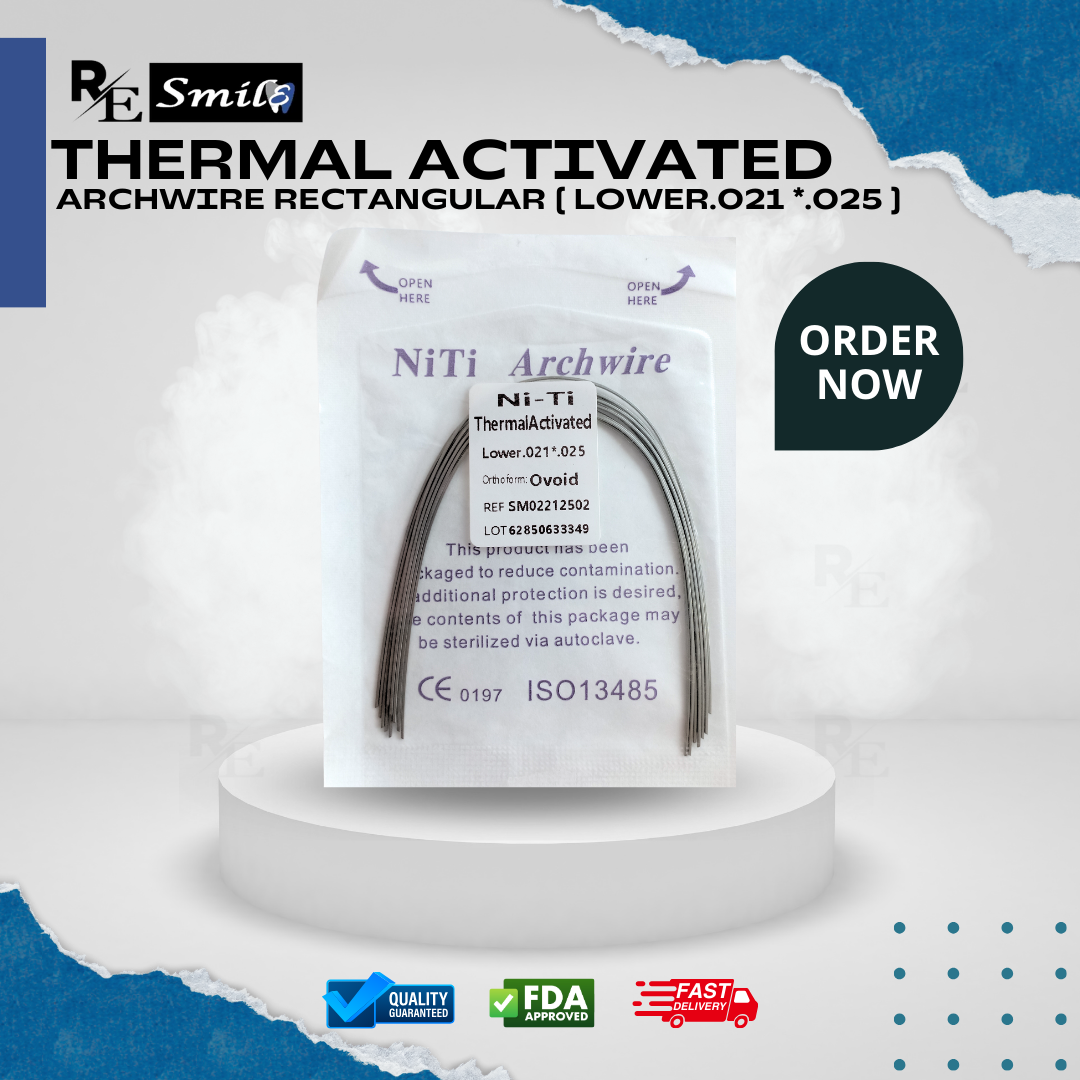 Niti archwire thermal activated ovoid rectangular