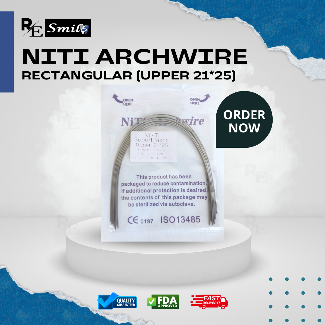 Niti archwire super elastic ovoid rectangular