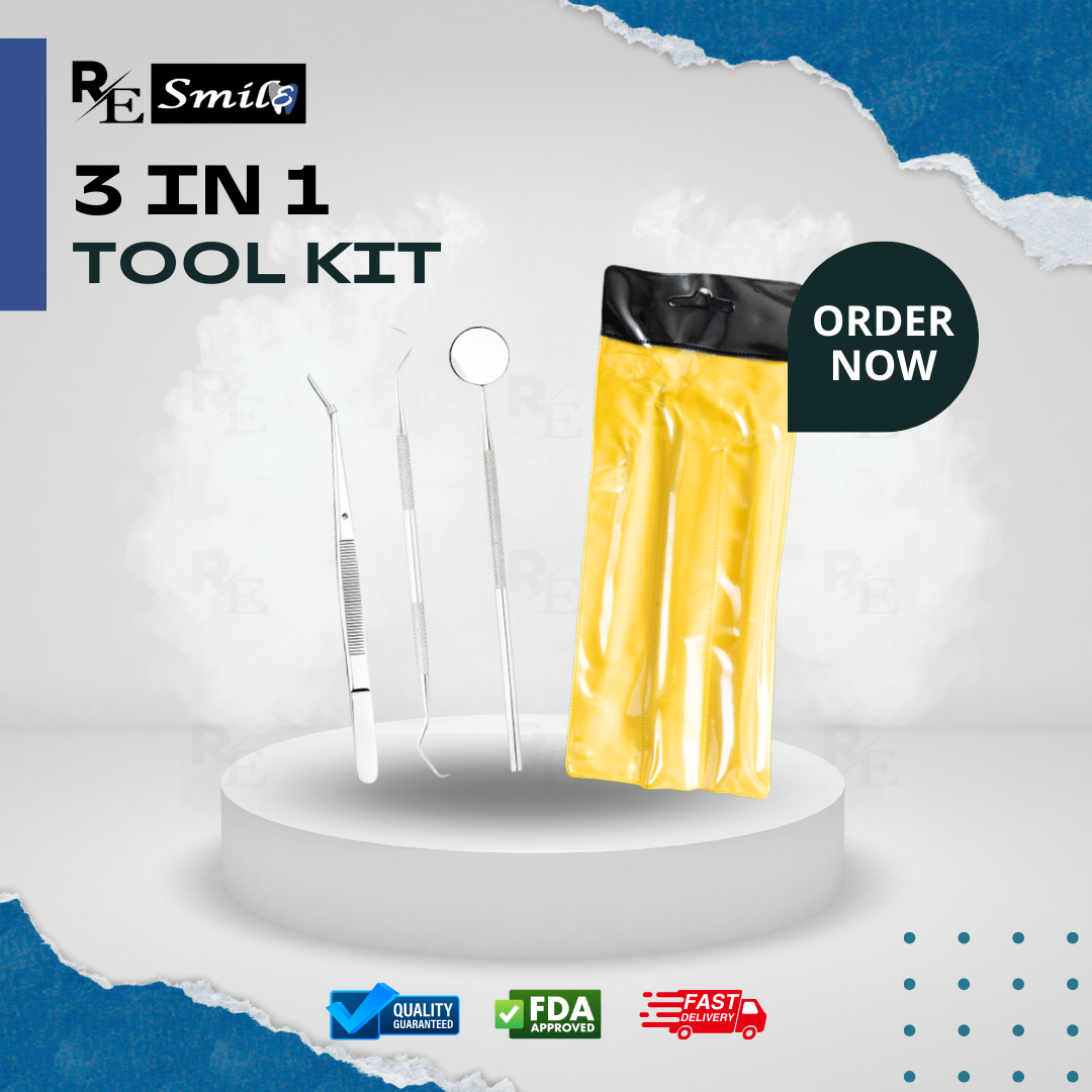 3 in 1 stainless steel dental tools