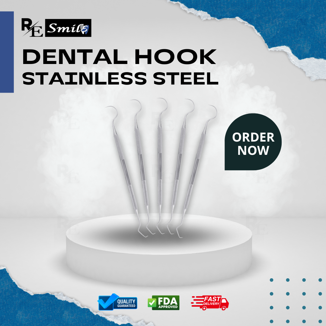 Stainless steel dental hook