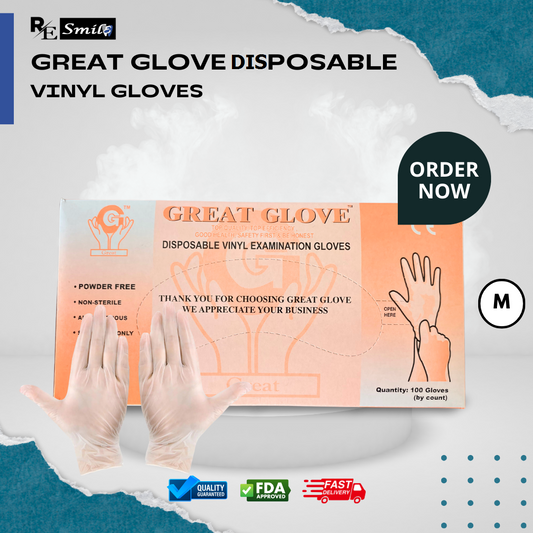 Great glove disposable vinyl examination gloves