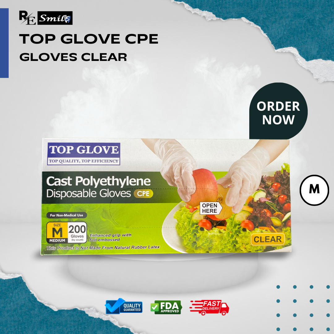 Top glove CPE cast polyethylene gloves