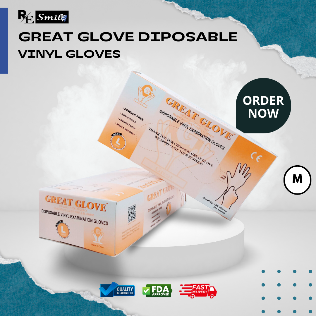 Great glove disposable vinyl examination gloves