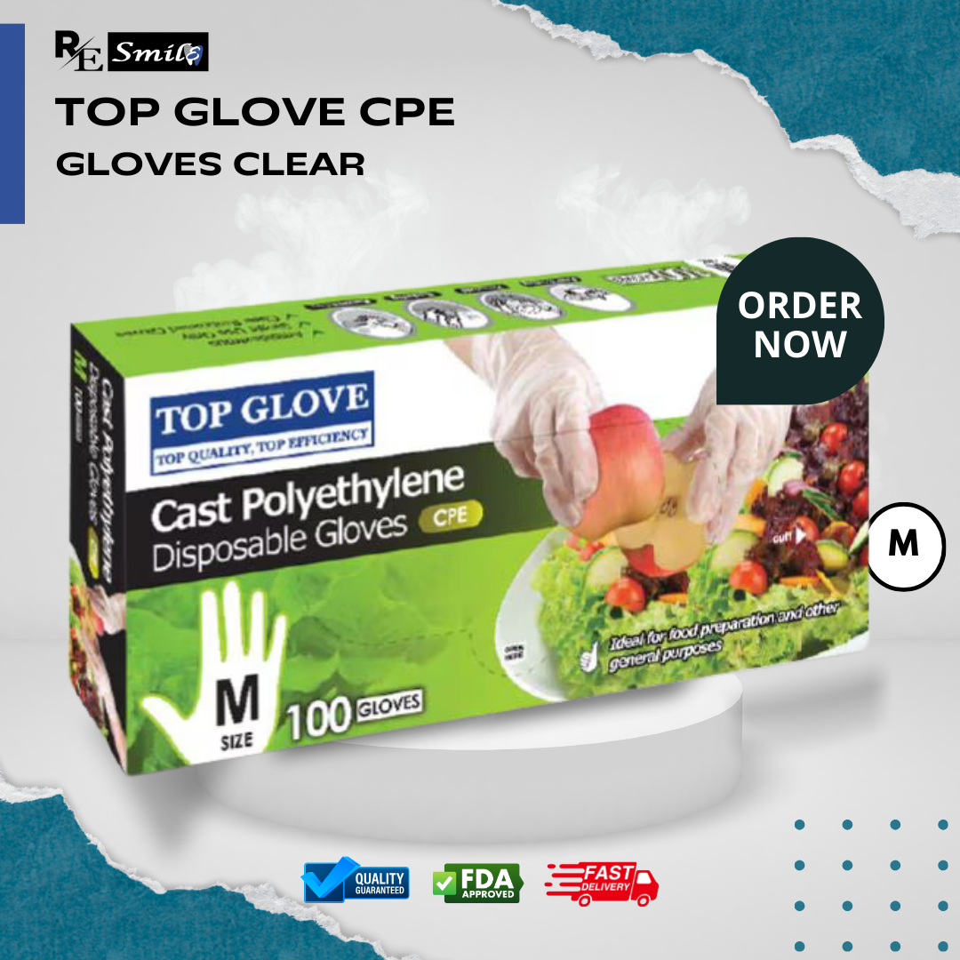 Top glove CPE cast polyethylene gloves