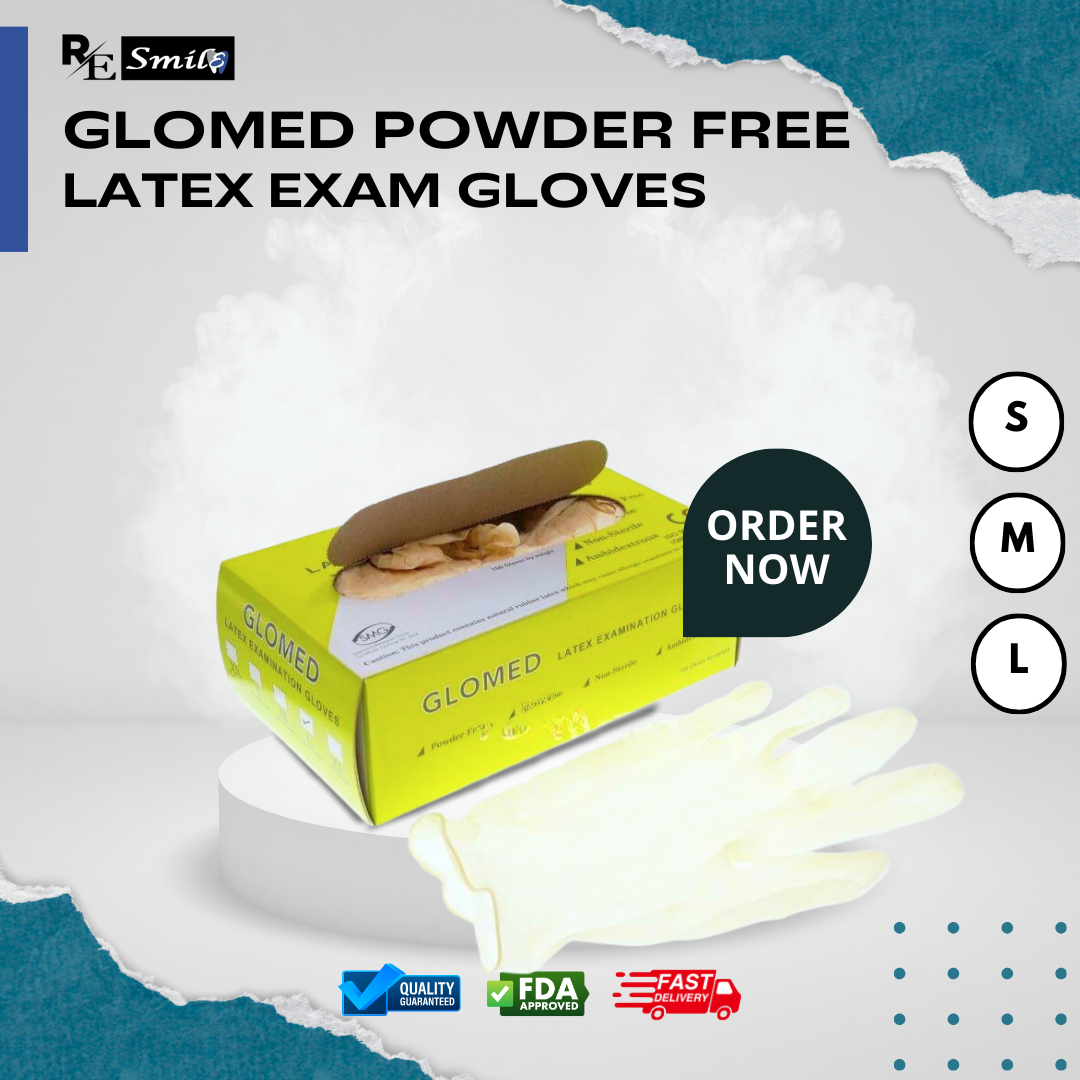 Glomed latex examination gloves