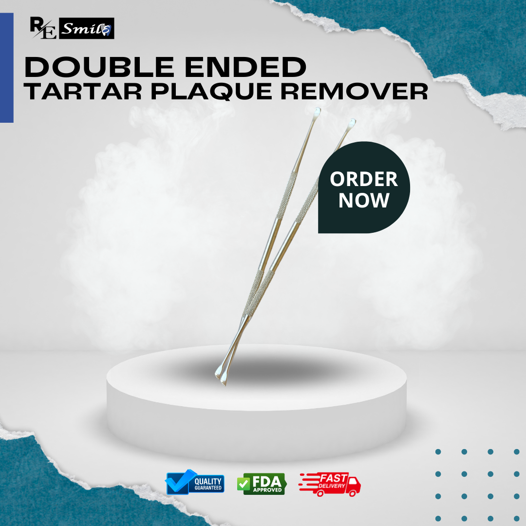 Stainless steel double headed tartar plaque remover
