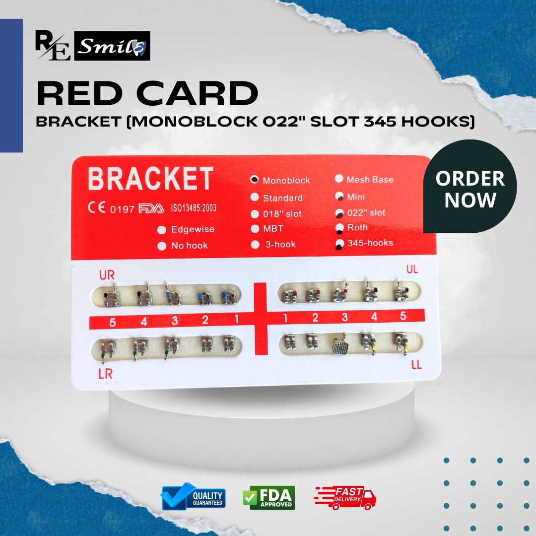 Red card monoblock / mesh base bracket standard / mini roth 0.022 345 hooks