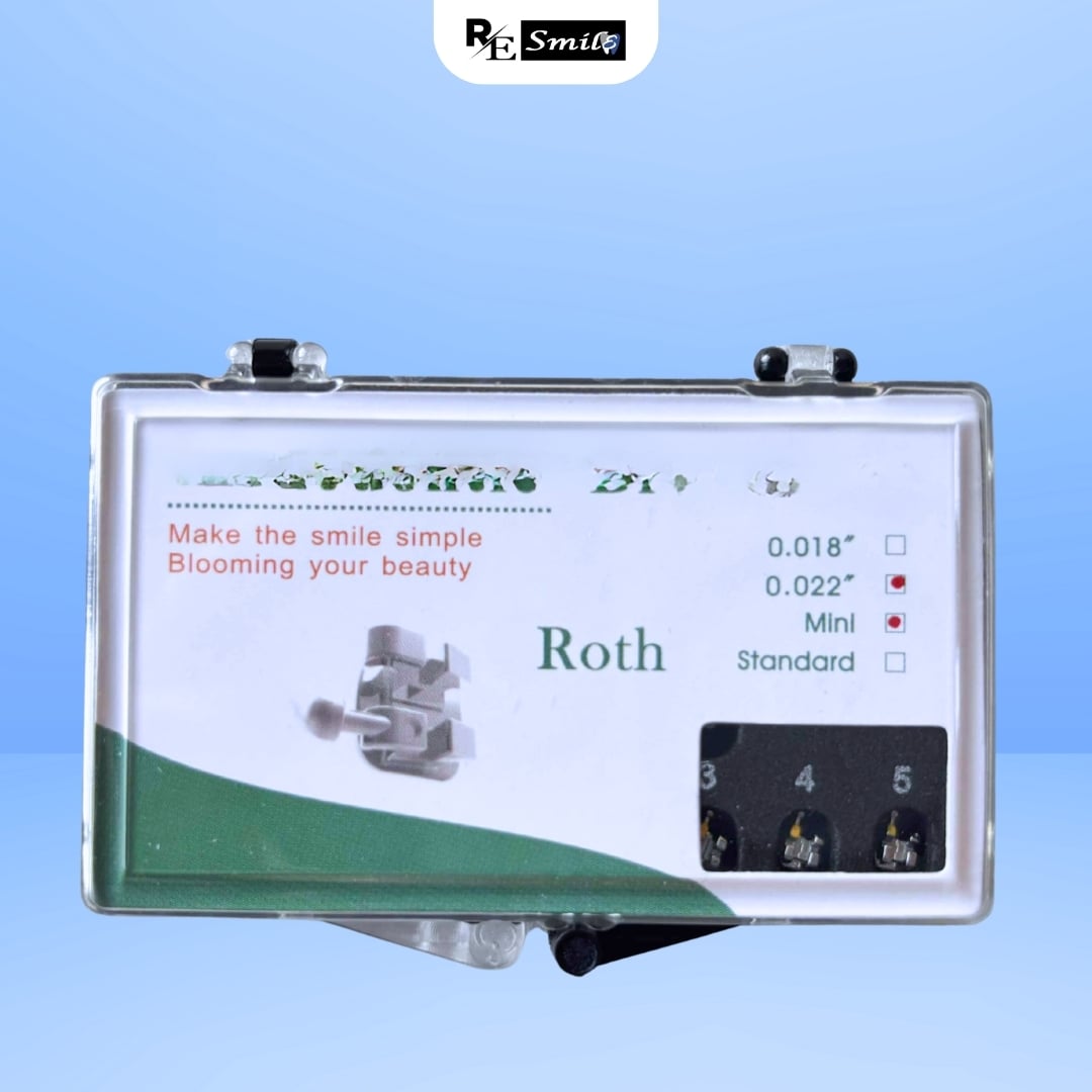 Green Case Orthodontic Bracket System Mini/Standard Roth 345 Hook 0.022 Slot Mesh Base