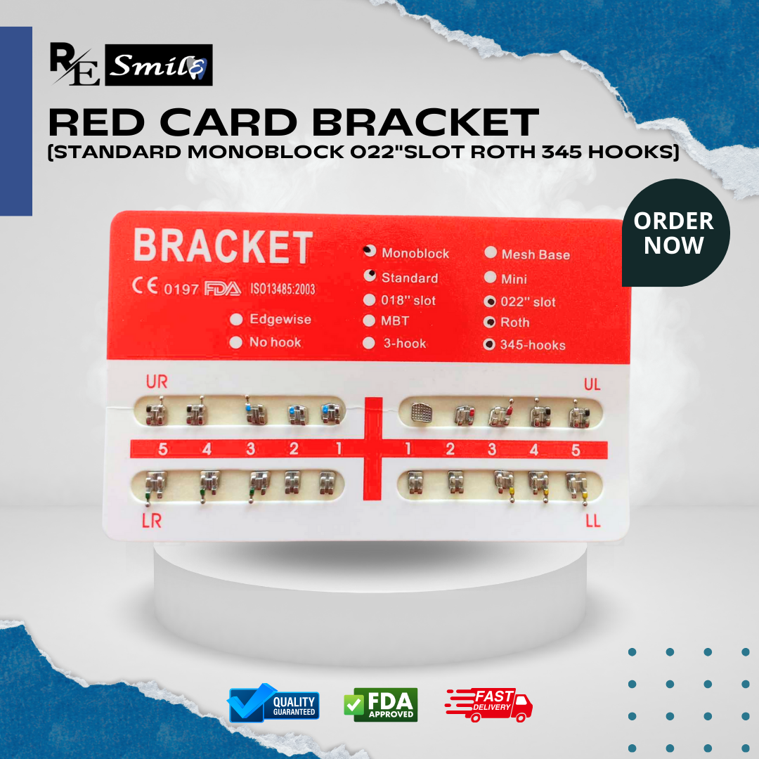 Red card monoblock / mesh base bracket standard / mini roth 0.022 345 hooks