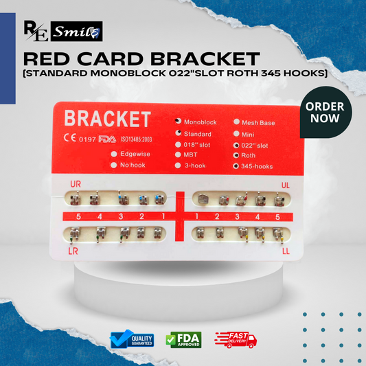 Red card monoblock / mesh base bracket standard / mini roth 0.022 345 hooks