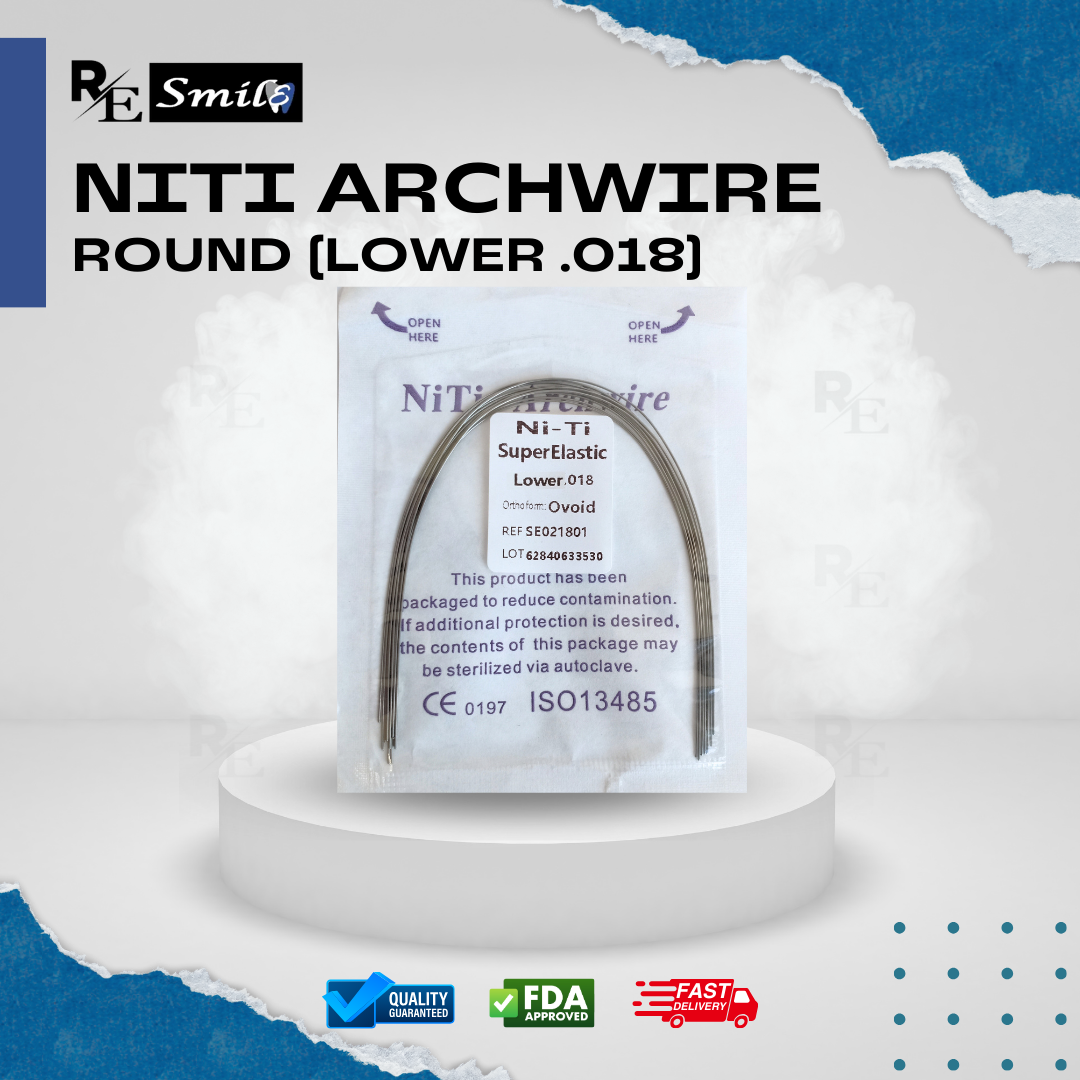 Niti archwire super elastic ovoid round