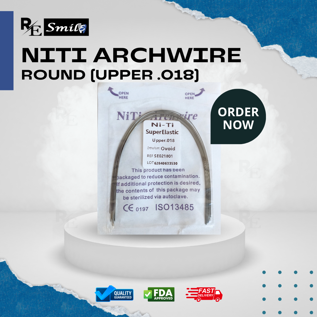 Niti archwire super elastic ovoid round