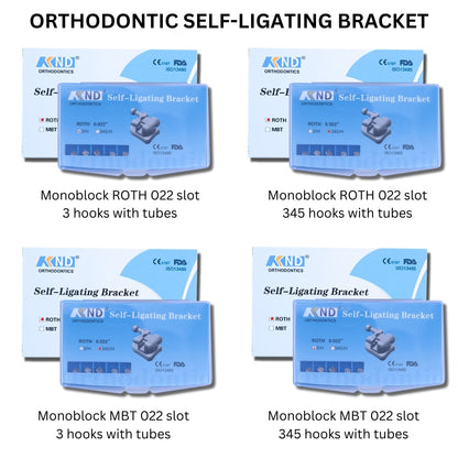 GREEN/BLUE  Self Ligating Holder Monoblock - Roth/MBT 3 hook & 345 hook