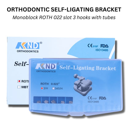 GREEN/BLUE  Self Ligating Holder Monoblock - Roth/MBT 3 hook & 345 hook