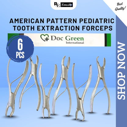 American Pattern Pediatric Tooth Extraction Forceps (6pcs)