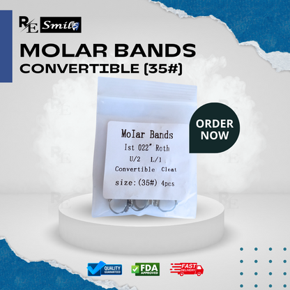 Molar band 1st 0.022 roth convertible cleat