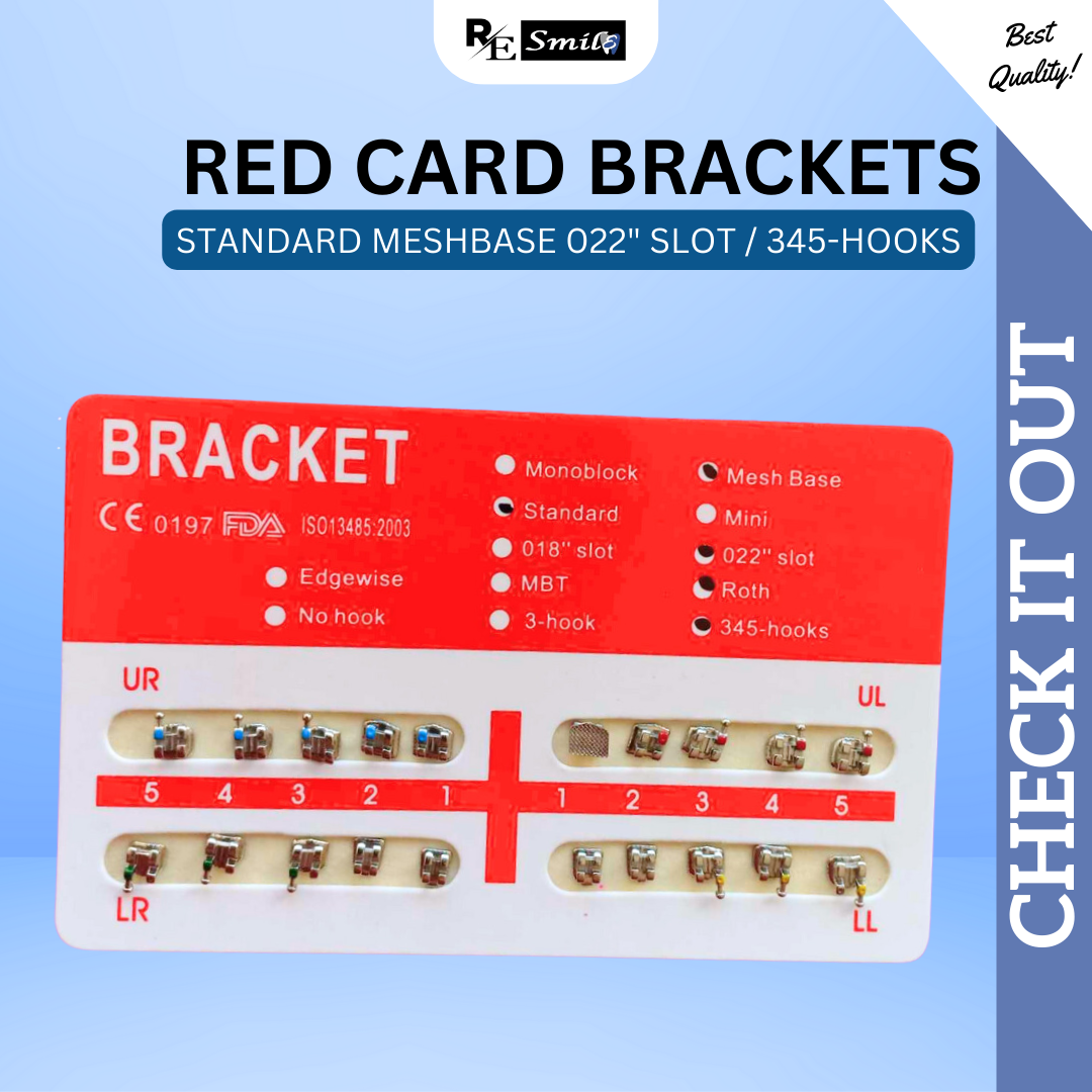 Red card monoblock / mesh base bracket standard / mini roth 0.022 345 hooks