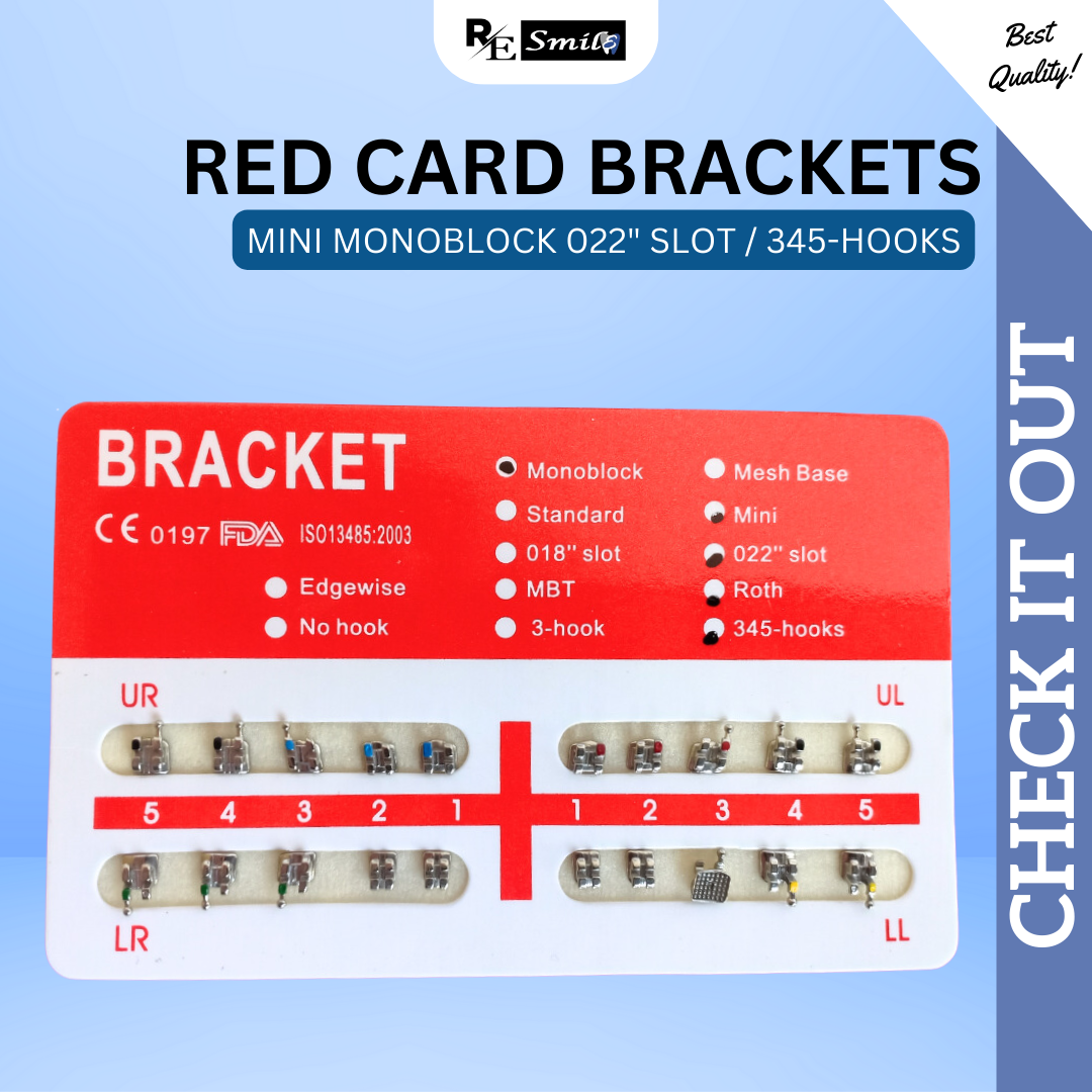 Red card monoblock / mesh base bracket standard / mini roth 0.022 345 hooks