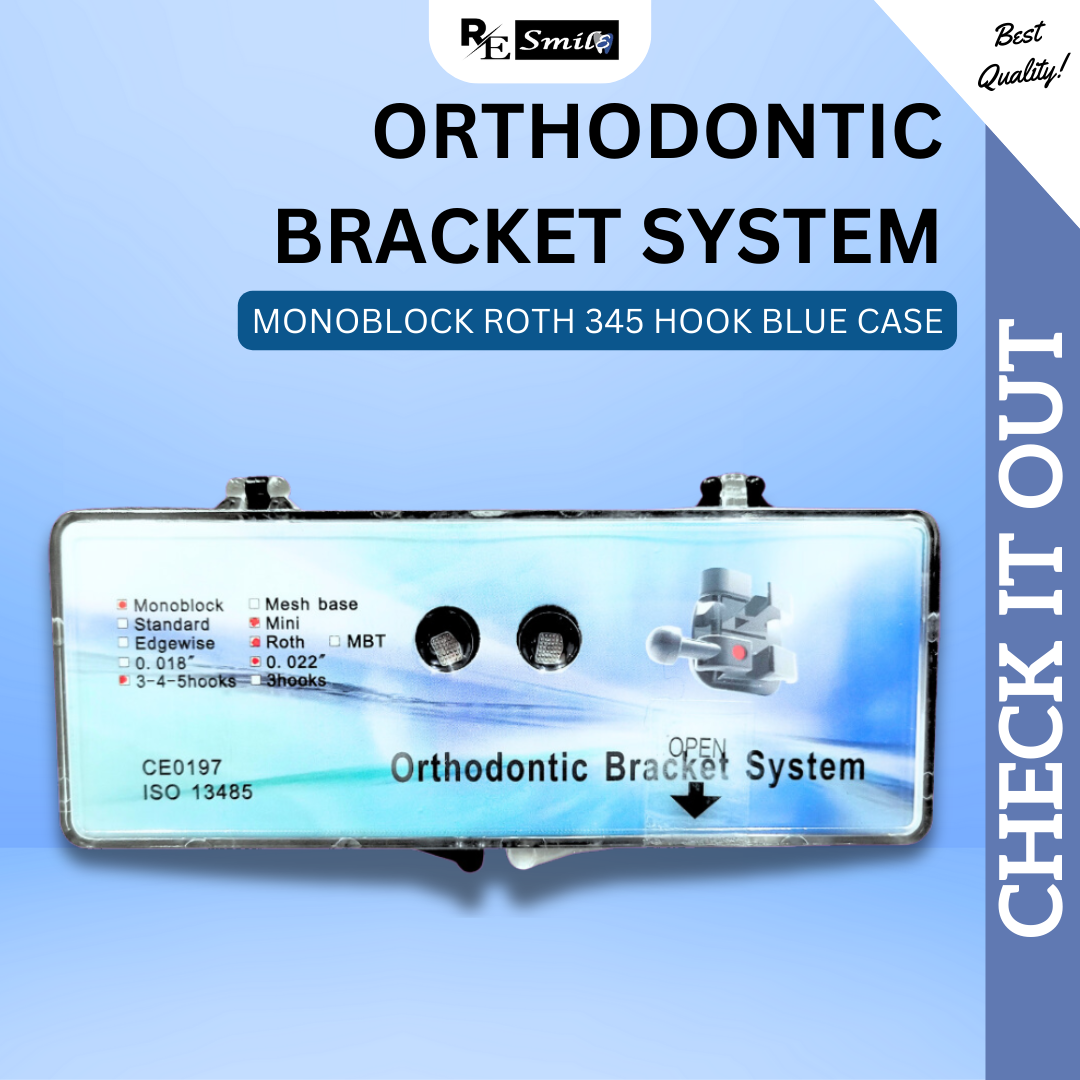 Orthodontic bracket system monoblock mini roth 0.022 345 hooks