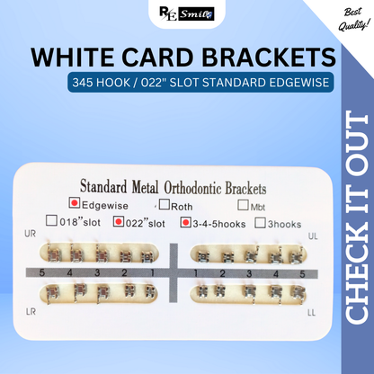 White card bracket standard edgewise 0.022