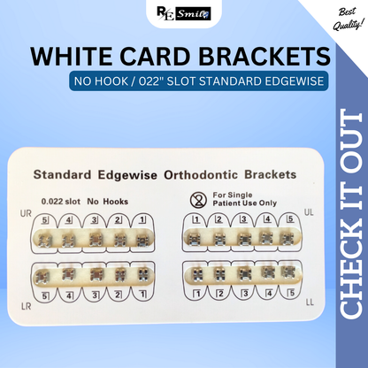 White card bracket standard edgewise 0.022