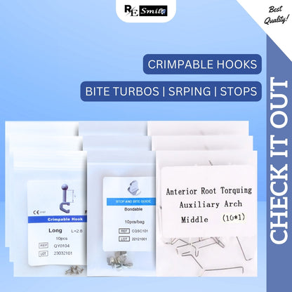 Crimpable hook / tube / stop