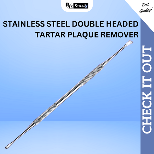Stainless steel double headed tartar plaque remover