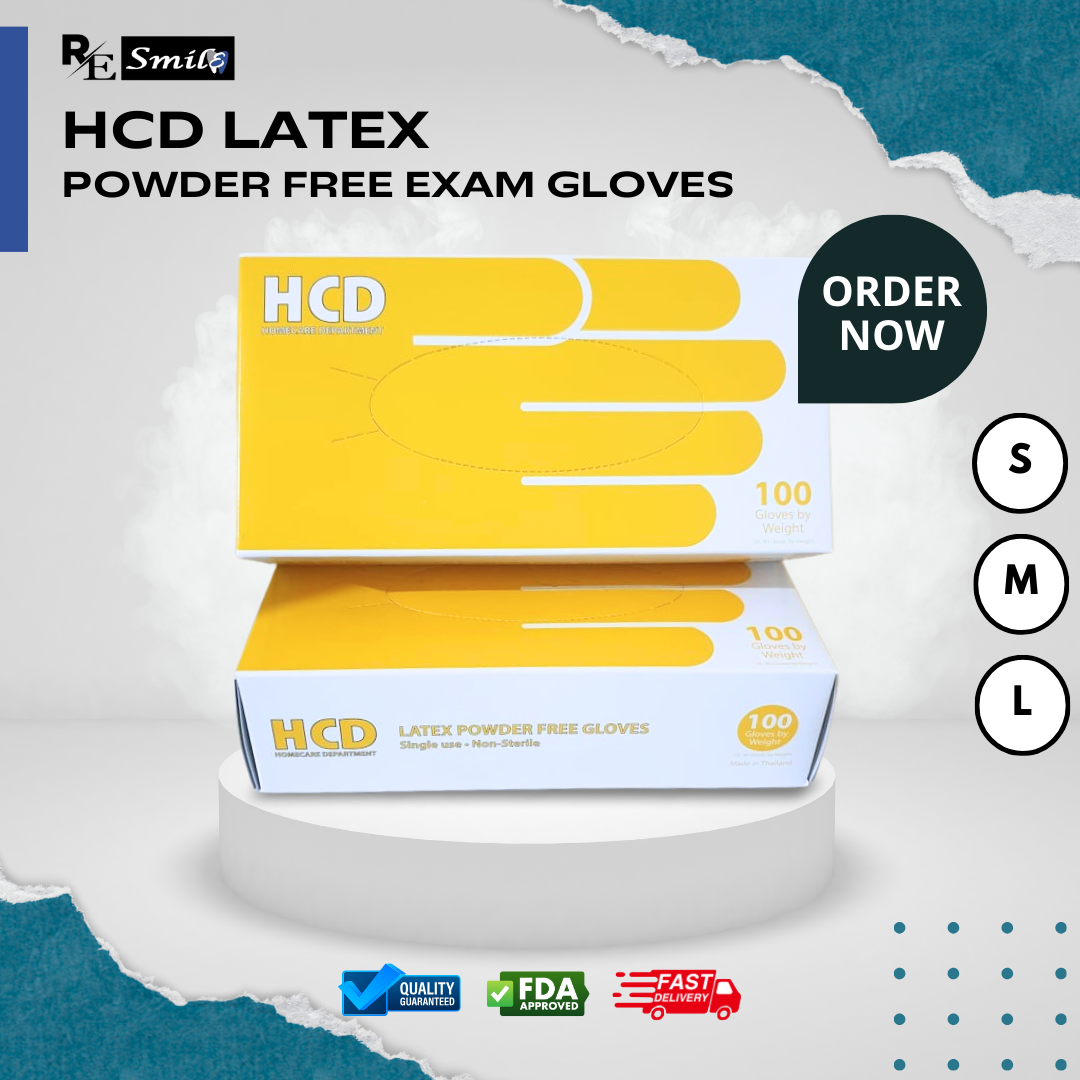 HCD homecare department latex examination gloves