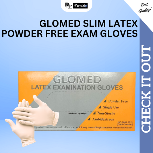 Glomed slim latex examination gloves