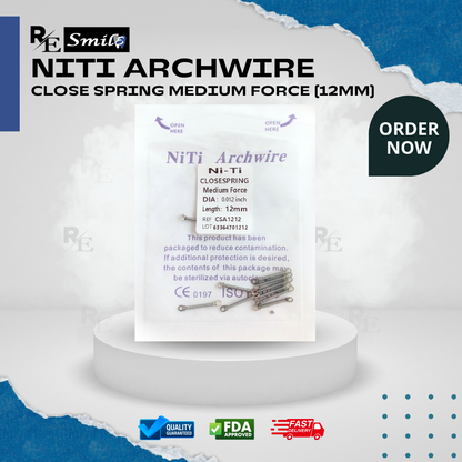 Niti archwire close spring